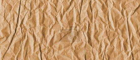 Photo for Old brown crumpled paper texture background. Vintage wallpaper - Royalty Free Image