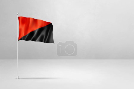 Photo for Anarchy flag, 3D illustration, isolated on white - Royalty Free Image