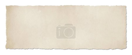 Photo for Old parchment paper texture background. Horizontal banner vintage wallpaper. Isolated on white - Royalty Free Image