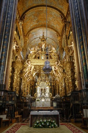 Photo for Golden Altar in the Santiago de Compostela Cathedral, Galicia, Spain - Royalty Free Image