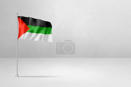 Foto de Bandera de langage árabe, ilustración 3D, aislada en blanco - Imagen libre de derechos
