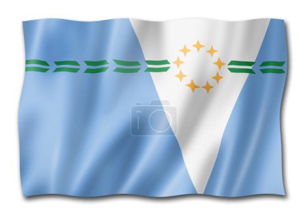 Photo for Formosa province flag, Argentina waving banner collection. 3D illustration - Royalty Free Image