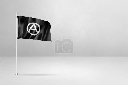Foto de Anarchy flag, 3D illustration, isolated on white - Imagen libre de derechos