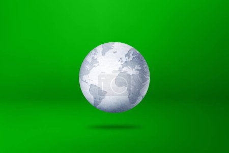 Téléchargez les photos : Globe de boule de neige isolé sur fond blanc. Symbole de protection environnementale. Illustration 3D - en image libre de droit