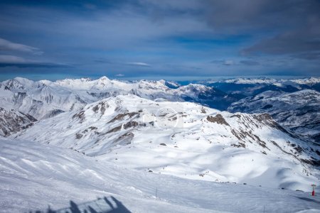 Photo for Ski slopes and mountains of Les Menuires resort in the french alps, France - Royalty Free Image