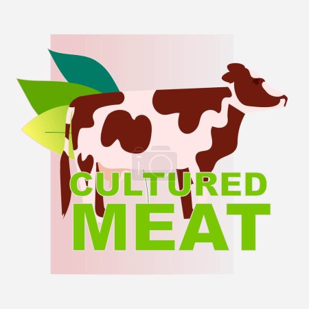 Illustration for Cell cultured veal meat artificial lab grown meat production concept vector illustration - Royalty Free Image