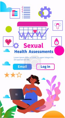 Illustration for Sexual health assessments human sexuality concept vertical copy space vector illustration - Royalty Free Image