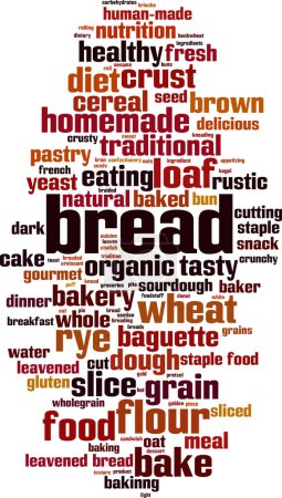 Illustration for Bread word cloud concept. Collage made of words about bread. Vector illustration - Royalty Free Image