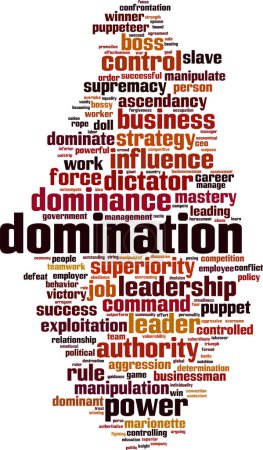 Illustration for Domination word cloud concept. Collage made of words about domination. Vector illustration - Royalty Free Image