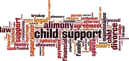 Illustration for Child support word cloud concept. Collage made of words about child support. Vector illustration - Royalty Free Image