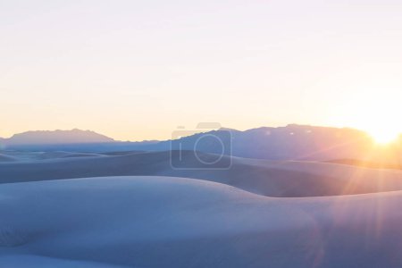 Téléchargez les photos : Paysages naturels insolites à White Sands Dunes au Nouveau-Mexique, États-Unis - en image libre de droit