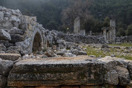 Foto de Famous historical Lycian ruins on the Lycian way, Turkey - Imagen libre de derechos
