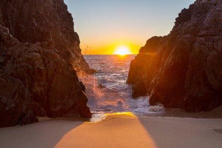 Photo for Ocean cliffs at the sunset in Baja California, Mexico - Royalty Free Image