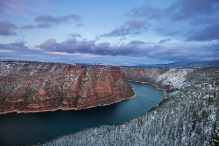 Photo for Beautiful landscapes in  Flaming Gorge recreation area in winter season, USA - Royalty Free Image