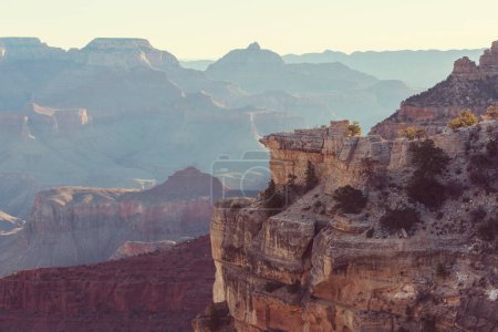 Photo for Picturesque landscapes of the Grand Canyon, Arizona, USA. Beautiful natural background. Sunrise view. - Royalty Free Image