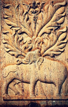 Photo for Carving in buddhist temple Buduruvagala, Sri Lanka - Royalty Free Image