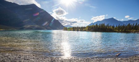 Photo for Serene scene by the mountain lake in Canada - Royalty Free Image