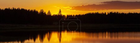 Sunset scene on the lake at sunset summer nature landscapes