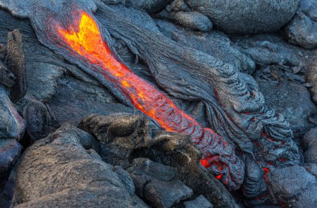 Téléchargez les photos : Flux de lave sur Big Island, Hawaï - en image libre de droit