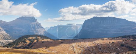 Photo for Picturesque rocky peaks of the Glacier National Park, Montana, USA. Beautiful natural landscapes. - Royalty Free Image