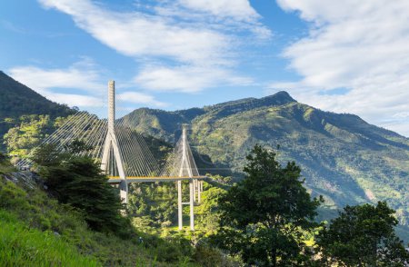 Photo for Modern bridge in colombian mountains - Royalty Free Image
