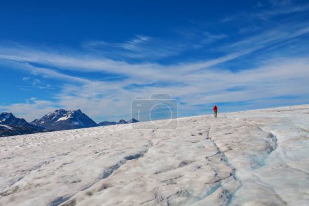 Photo for Man in hike in the giant glacier in Canada - Royalty Free Image