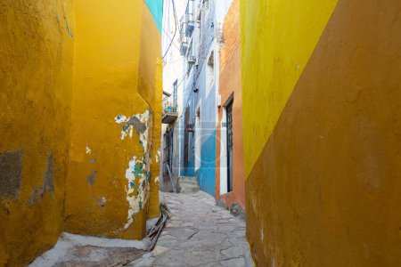 Photo for Colorful colonial-style houses of a Mexican town  Guanajuato - Royalty Free Image