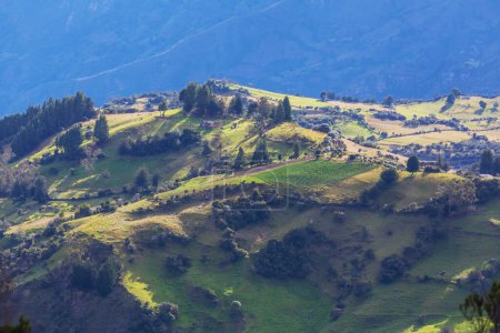 Téléchargez les photos : Paysages ruraux dans les montagnes verdoyantes colombiennes - en image libre de droit