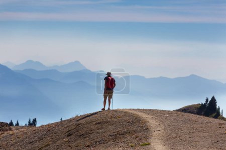 Photo for Backpackers  in the summer mountains - Royalty Free Image