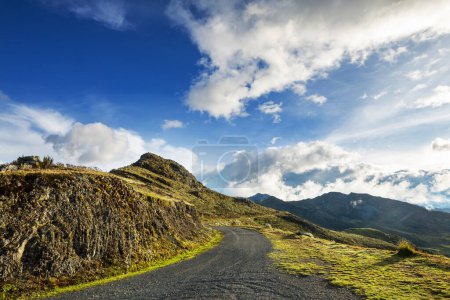 Photo for Scenic road in the mountains. Travel background. - Royalty Free Image