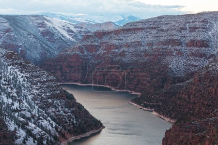 Photo for Beautiful landscapes in  Flaming Gorge recreation area in winter season, USA - Royalty Free Image