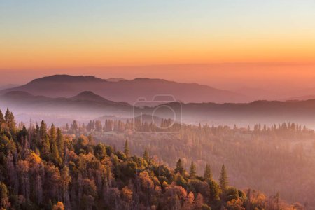 Photo for Colorful Autumn season in mountains at sunrise - Royalty Free Image