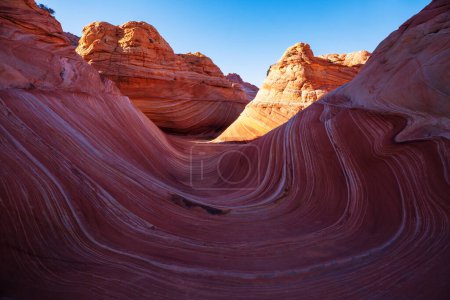 Photo for The Wave, Arizona, Vermillion Cliffs, Paria Canyon State Park in the USA. Amazing natural background - Royalty Free Image