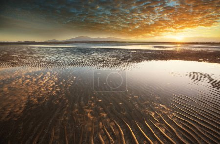 Foto de Puesta del sol del mar para el fondo natural - Imagen libre de derechos