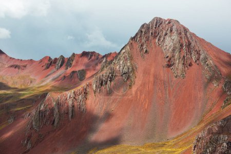 Photo for Beautiful mountains landscape in Peru- Pallay Poncho, alternative Rainbow mountains. - Royalty Free Image