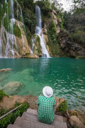 Téléchargez les photos : Belle cascade dans la jungle, Mexique - en image libre de droit