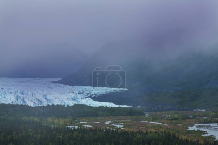Photo for Glaciers in Alaska in cloudy weather - Royalty Free Image