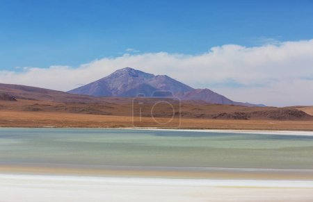 Foto de Lago Altiplano en Cordillera de los Andes, Bolivia, Sudamérica - Imagen libre de derechos