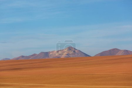 Photo for Epic Salvador Dali desert. Unusual natural landscapes in Bolivia. - Royalty Free Image