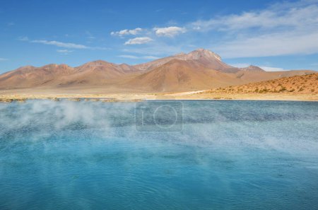 Photo for Natural Hot Spring in  Atacama desert, Chile, South America. - Royalty Free Image