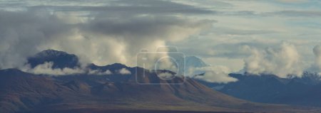 Photo for Picturesque Mountains of Alaska in summer. Snow covered massifs, glaciers and rocky peaks. Beautiful natural background. - Royalty Free Image