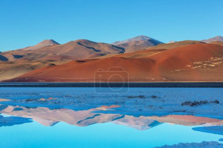 Téléchargez les photos : Paysages pittoresques du nord de l'Argentine. Beaux paysages naturels inspirants. Laguna Verde à Salar Antofalla. - en image libre de droit