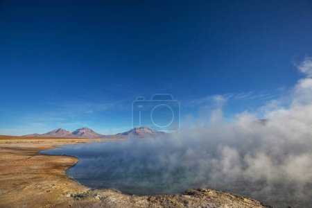Téléchargez les photos : Source chaude naturelle dans le désert d'Atacama, Chili, Amérique du Sud. - en image libre de droit