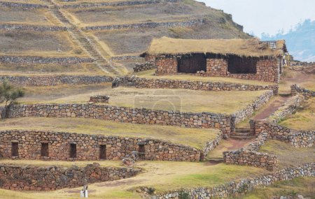 Inca ruins near famous city Cusco in Peru, South America