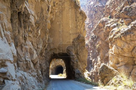 Photo for Tunnels on the road in canyon in Peru - Royalty Free Image