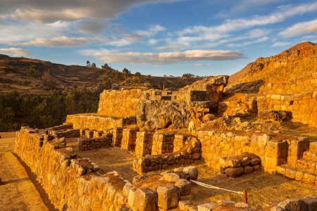 Inca ruins near famous city Cusco in Peru, South America