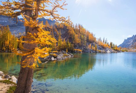 Beaux lacs alpins zone sauvage à Washington, États-Unis