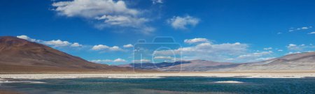 Fantastic Scenic landscapes of Northern Argentina. Beautiful inspiring natural landscapes. Laguna Verde in Salar Antofalla.