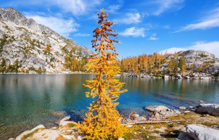 Hermosa zona salvaje de los lagos alpinos en Washington, EE.UU.