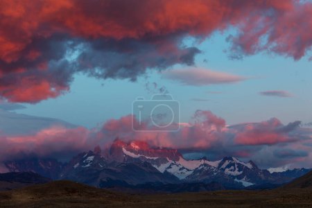 Photo for Beautiful mountain landscapes in Torres Del Paine National Park, Chile. World famous hiking region. - Royalty Free Image